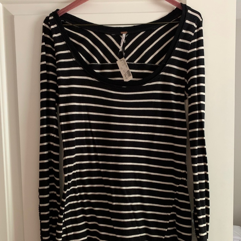 Free People long sleeve stripe top